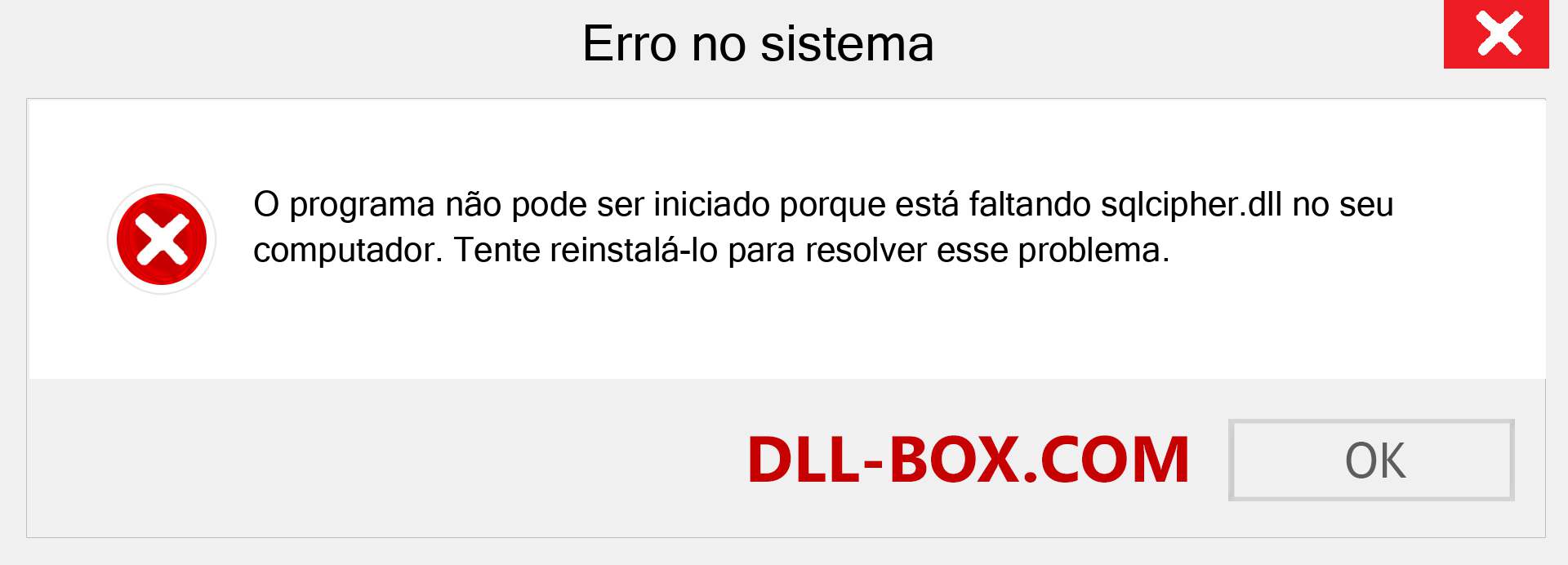 Arquivo sqlcipher.dll ausente ?. Download para Windows 7, 8, 10 - Correção de erro ausente sqlcipher dll no Windows, fotos, imagens