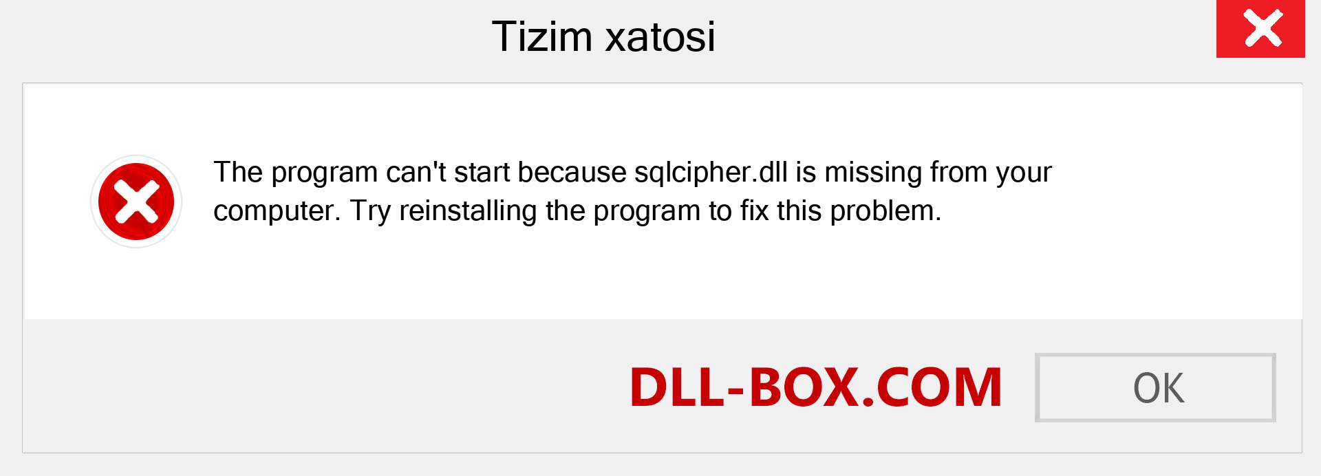 sqlcipher.dll fayli yo'qolganmi?. Windows 7, 8, 10 uchun yuklab olish - Windowsda sqlcipher dll etishmayotgan xatoni tuzating, rasmlar, rasmlar